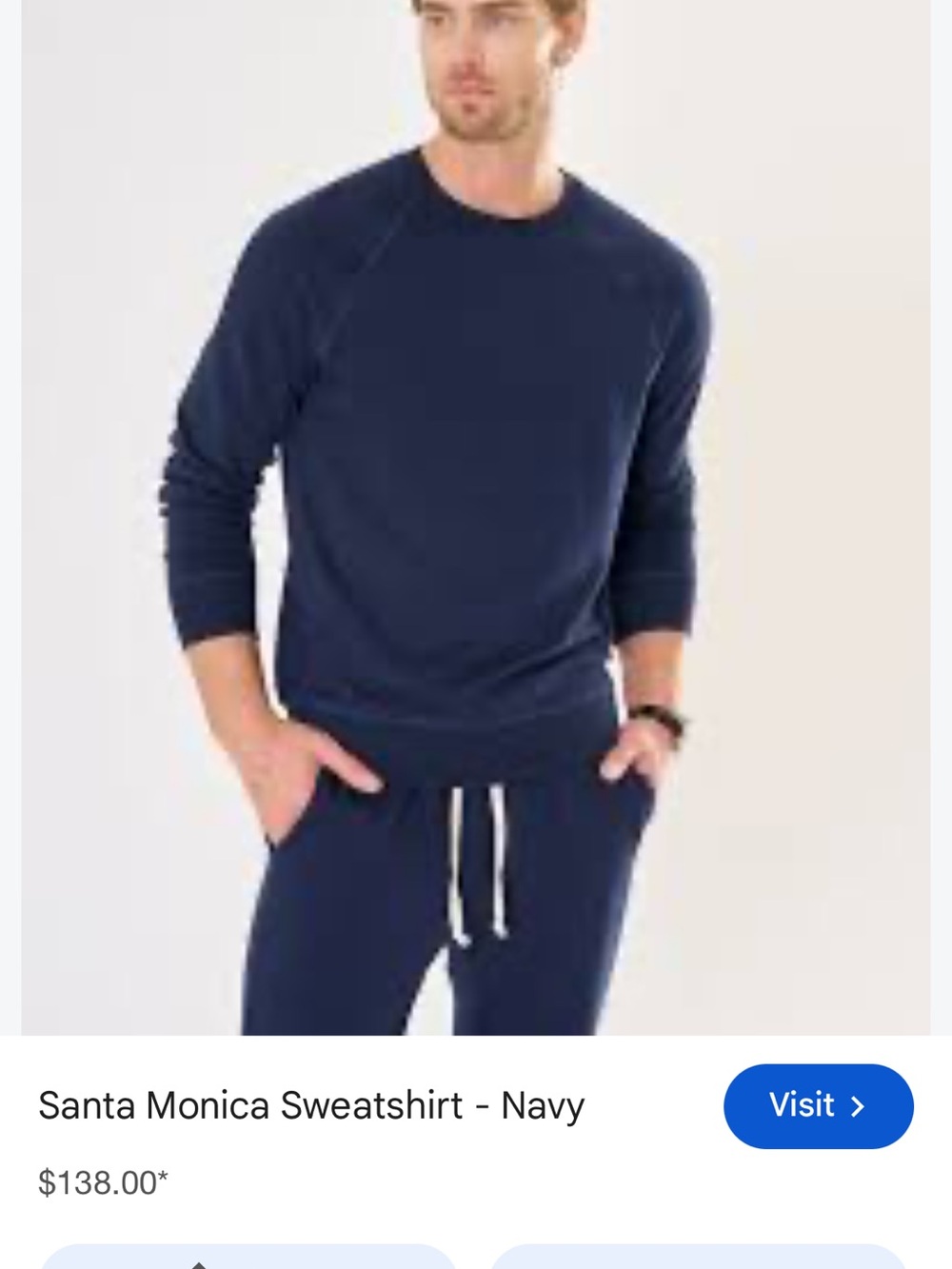 Men's Navy Crewneck Sweatshirt